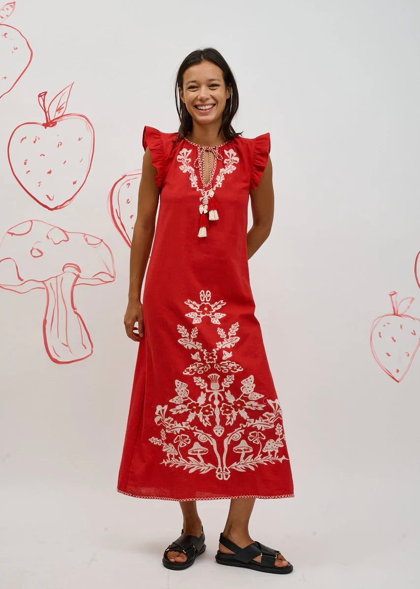 Helmstedt Ditte Dress Red Strawberry