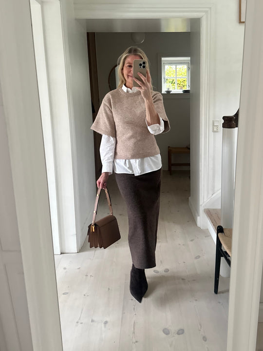 Neo Noir Asha Knit Tee sand melange