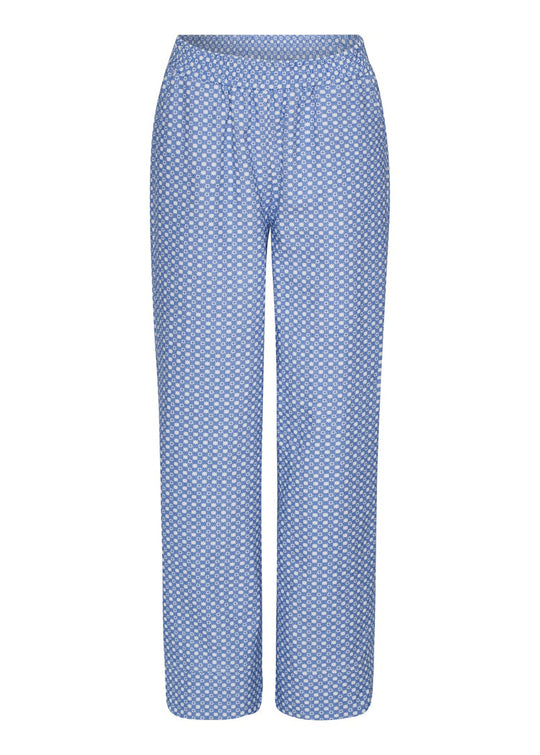 Schulz by Crowd Panne pants GOTS organic delos Blue/white