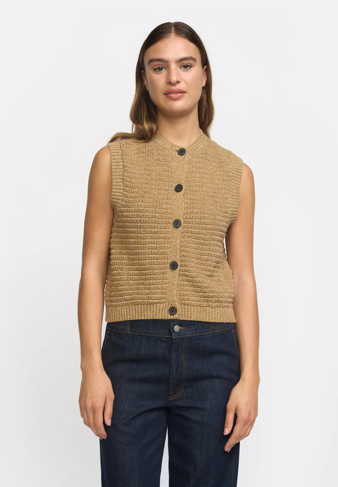 Esmé Studios ESSaga Knit Vest GOTS  Incense Mélange