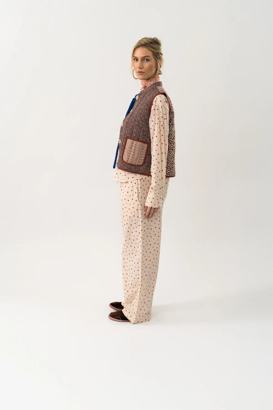 Lollys Laundry CairoLL Vest Flower print brown 25222-1017