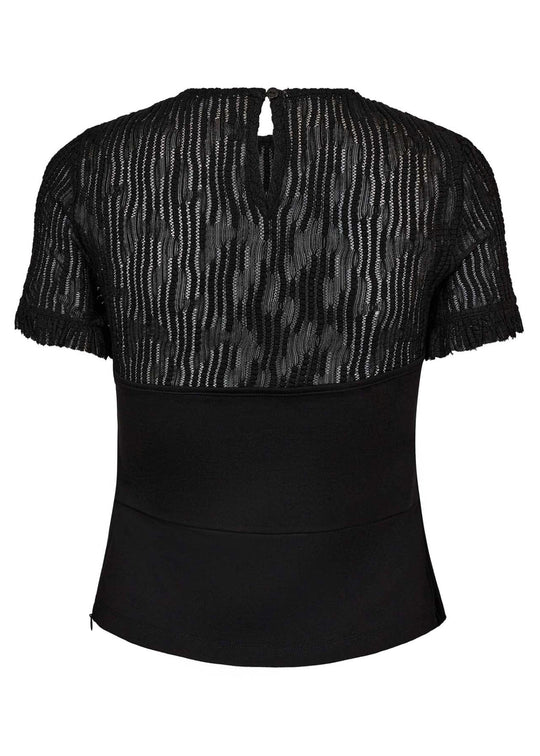 Co’Couture Coltoncc Lace Mix Top Black