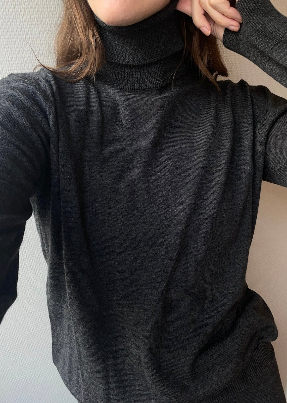 Basic Apparel Vera Roll Neck dark grey melange