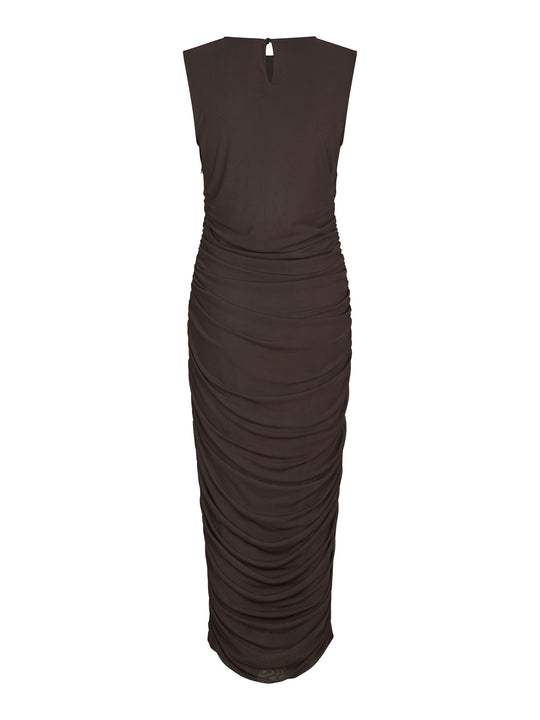 Neo Noir Corilina Solid Mesh Dress Brown