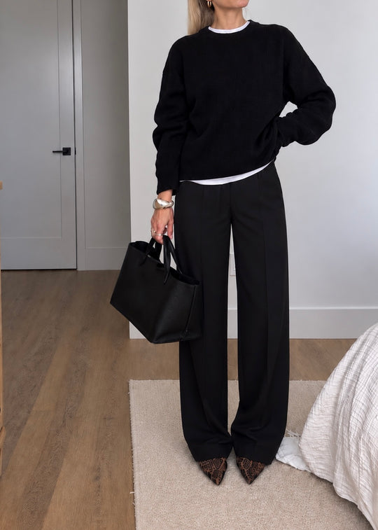 Pre-order. Peppercorn PCGina Straight Pant Black