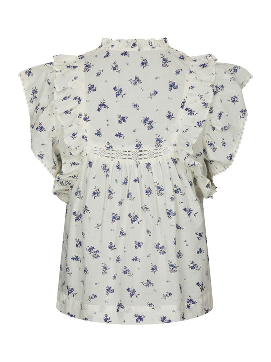 Neo Noir Jayla Small Blossom Top White Blue