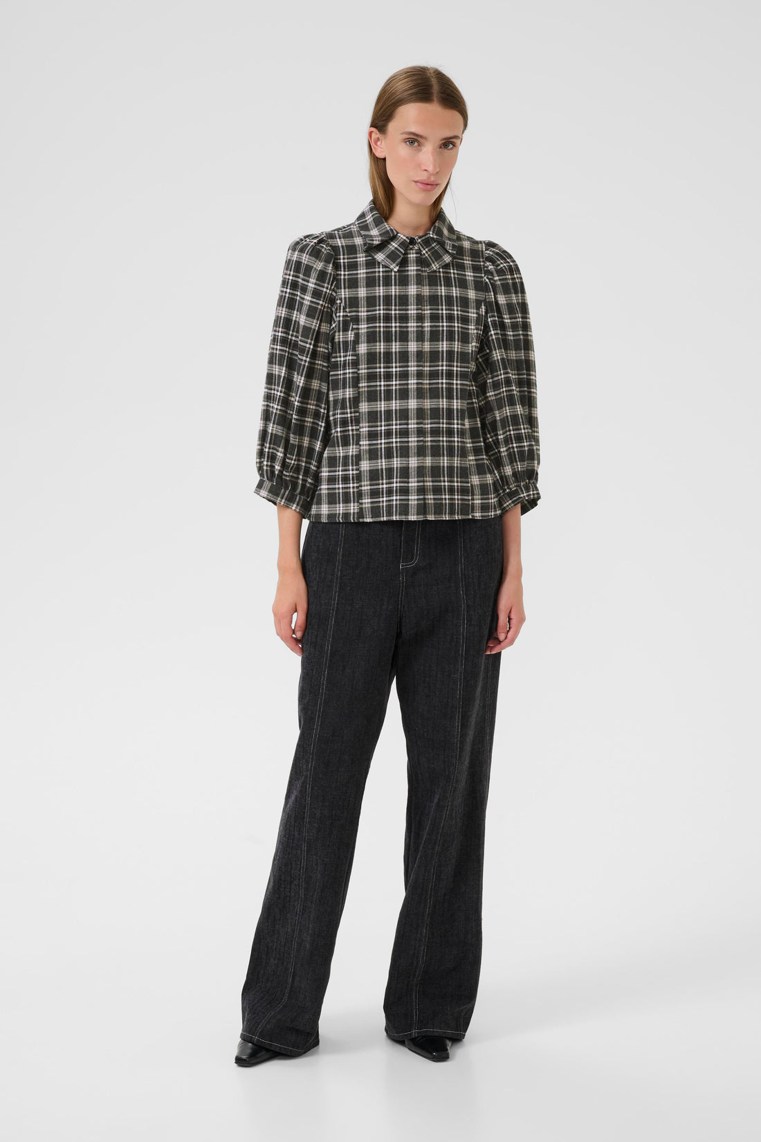 Karen by Simonsen KBBelis Frosty Blouse Thunderstorm Check