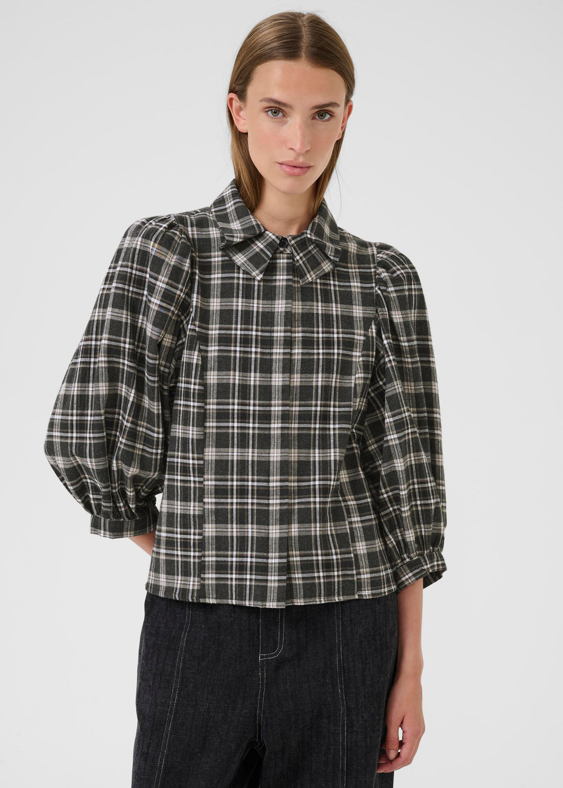 Karen by Simonsen KBBelis Frosty Blouse Thunderstorm Check