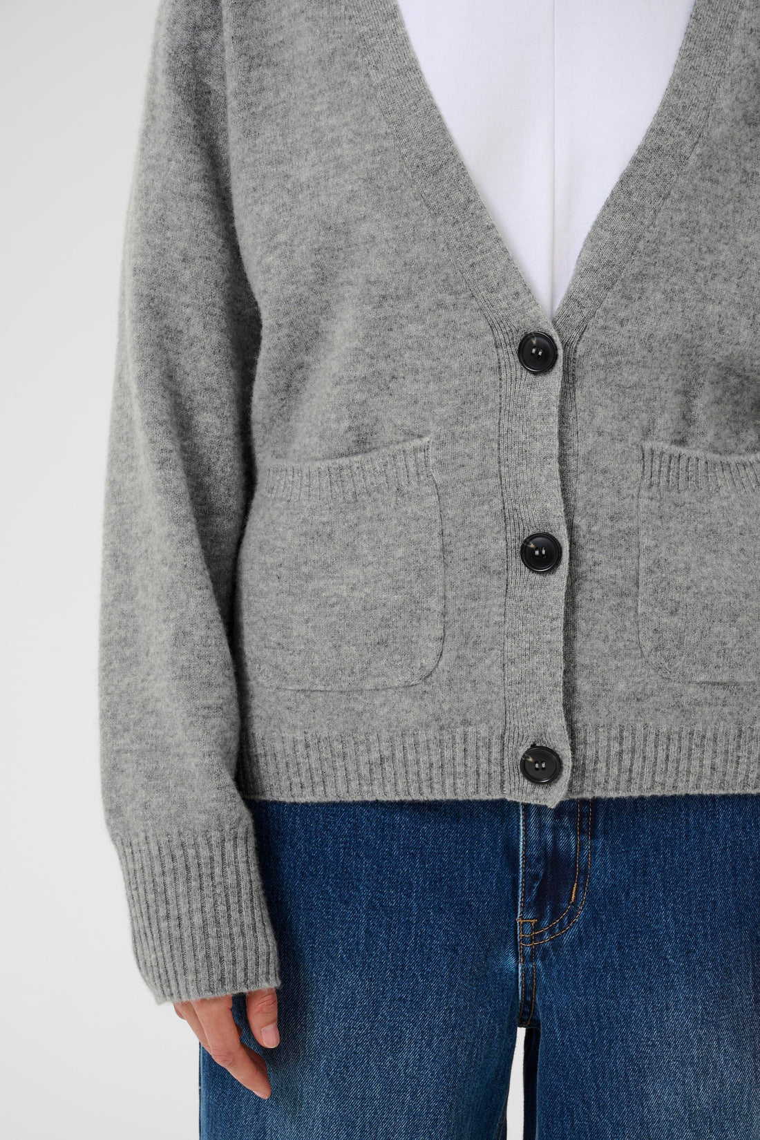 Karen by Simonsen KBAnemone Cardigan Medium Grey Melange