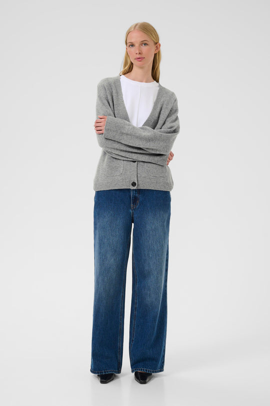 Karen by Simonsen KBAnemone Cardigan Medium Grey Melange