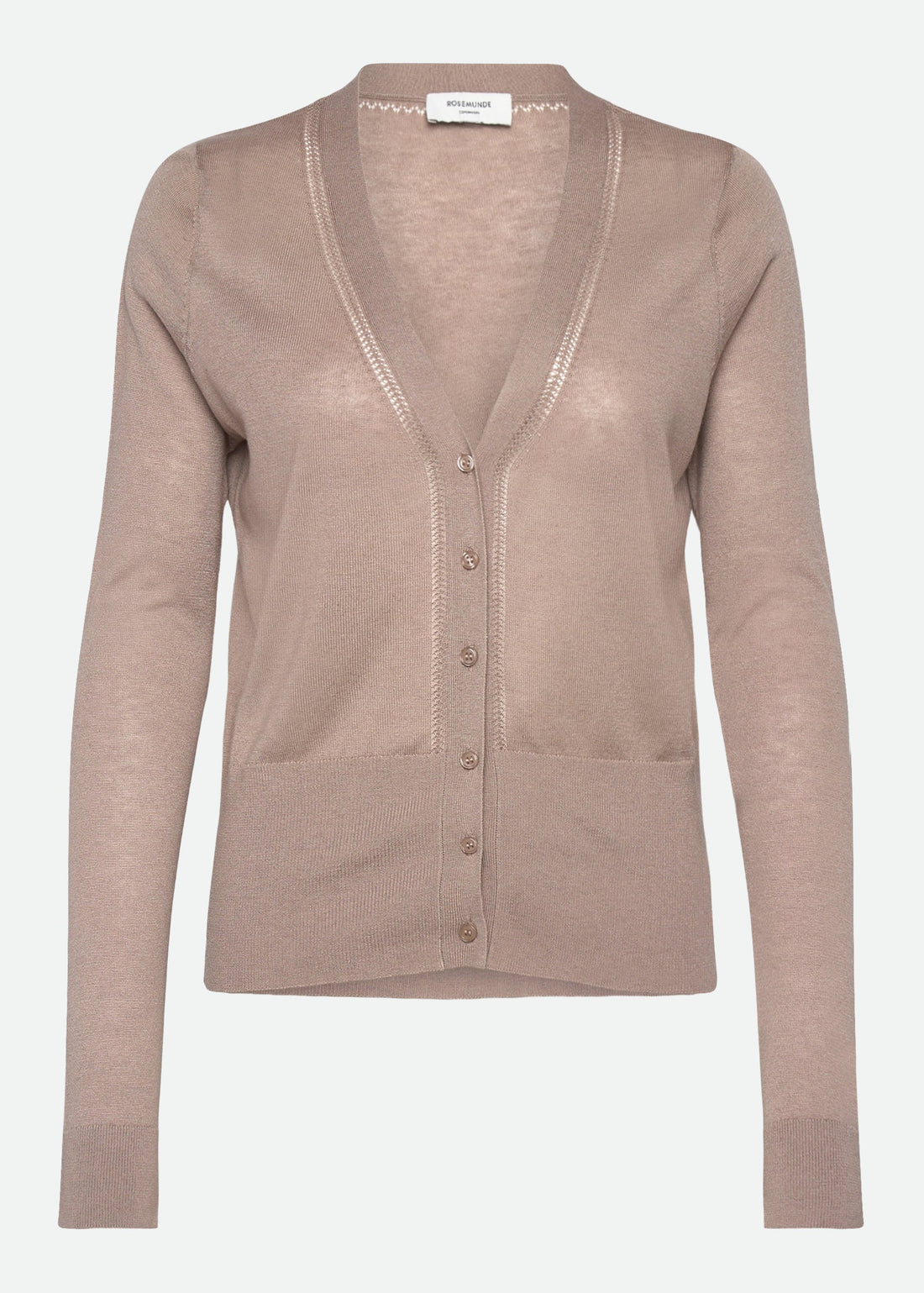 Rosemunde Samira Silk LS Cardigan Mocha Meringue