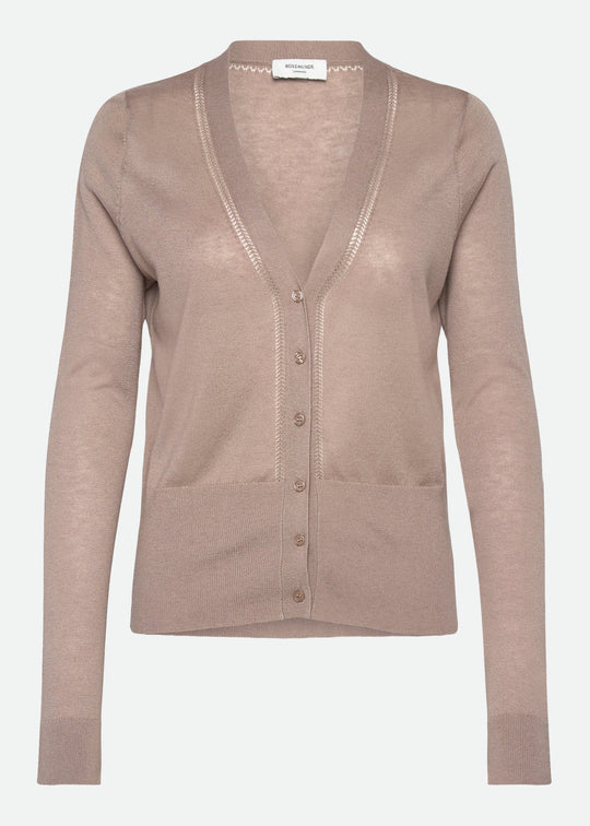 Rosemunde Samira Silk LS Cardigan Mocha Meringue