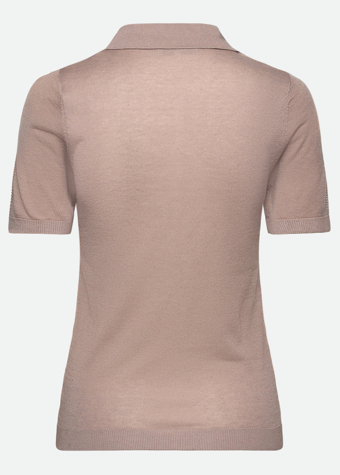 Rosemunde Samira Silk SS Polo Pullover Mocha Meringue