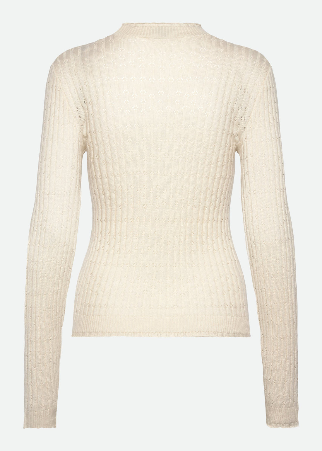 Rosemunde Sofia Pointelle LS Pullover Ivory