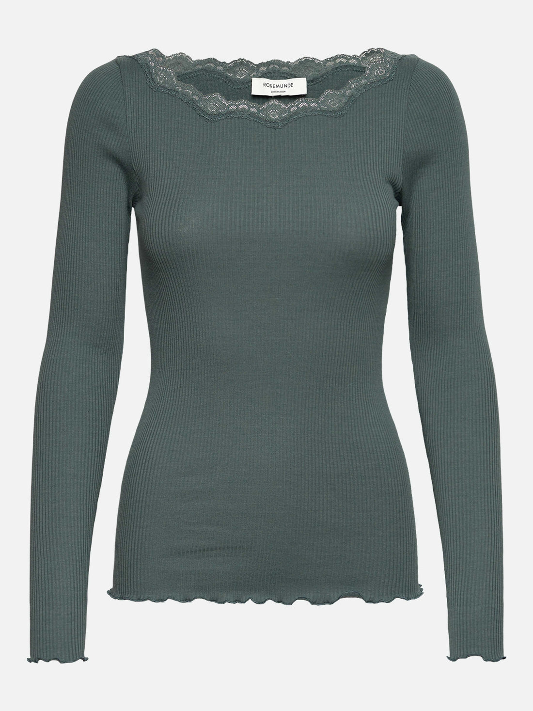 Rosemunde Baybay LS Boatneck Lace T-shirt Balsam Green