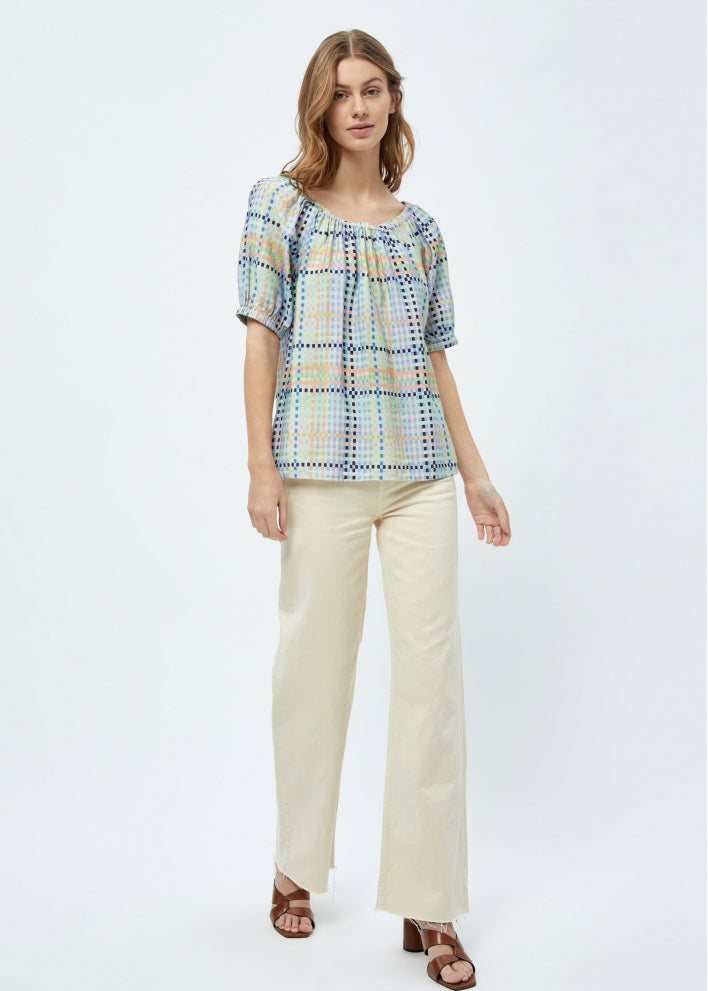 Minus Luretta blouse mango sortbet print