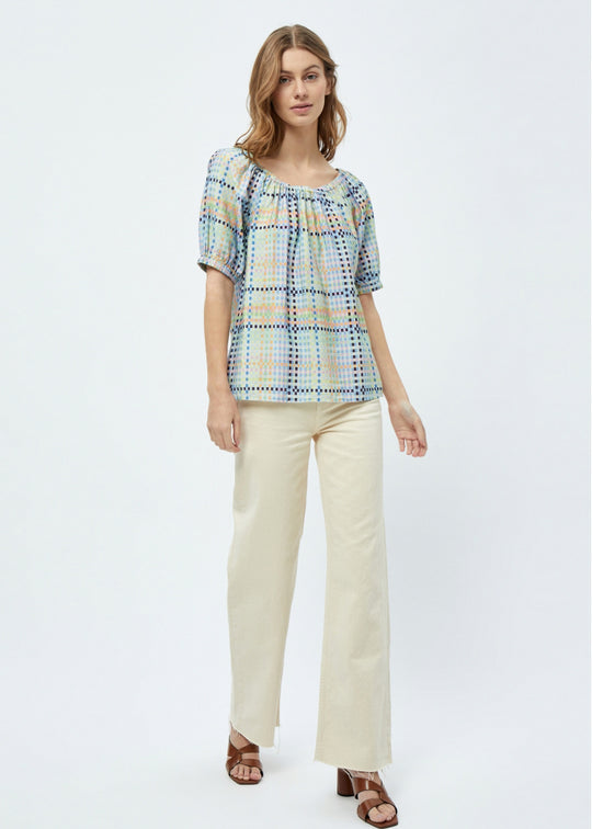 Minus Luretta blouse mango sortbet print