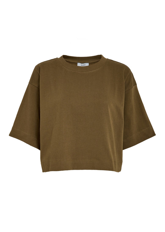Minus MSGamma Cropped GOTS T-shirt Beech Green