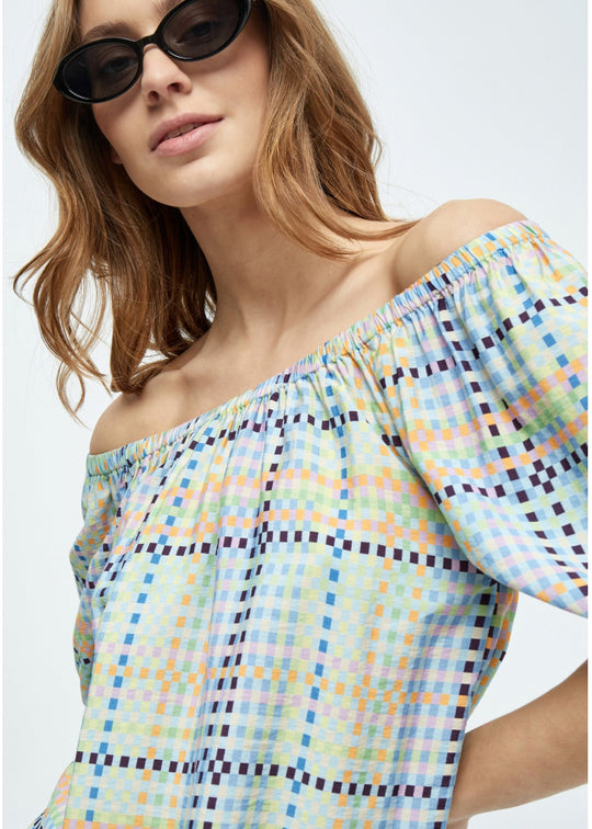 Minus Luretta blouse mango sortbet print