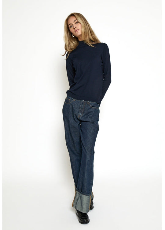 Minus MSLana Roll Knit Pullover 5270 Iris (navy)