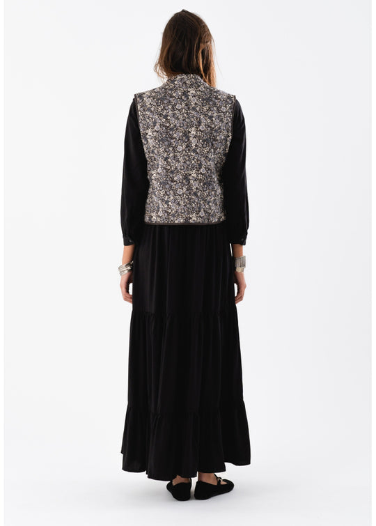 Lollys Laundry CairoLL Quilted Vest Washed Black