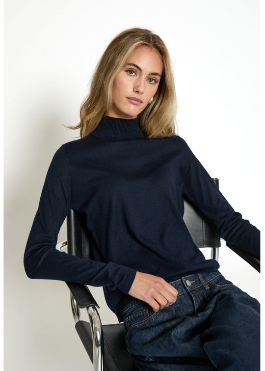 Minus MSLana Roll Knit Pullover 5270 Iris (navy)