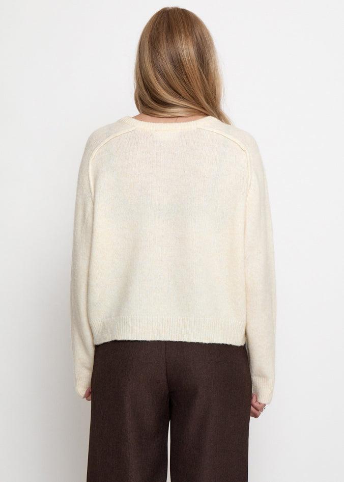 Peppercorn PCTirna RWS V-neck Pullover Fog Sand
