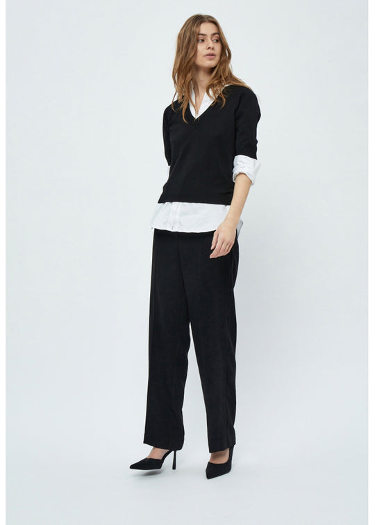 MSMilla V-Neck Knit Tee black