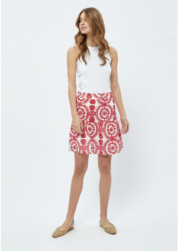 Minus Musia Skirt Lollipop Red Embroidery