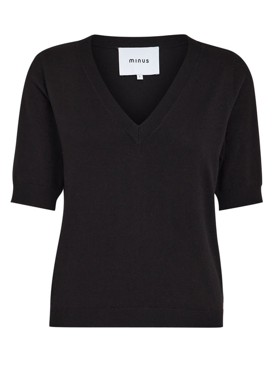 MSMilla V-Neck Knit Tee black