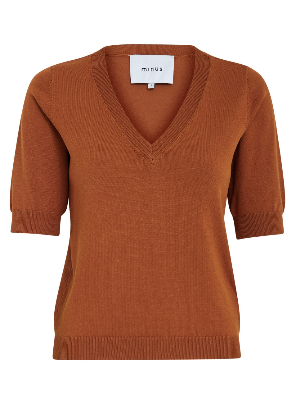 MSMilla V-Neck Knit Tee Desert Sand