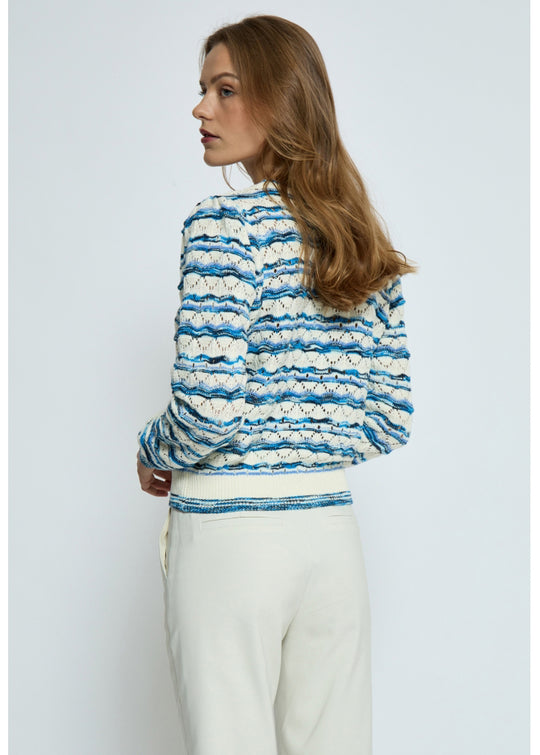 Minus MSKalima Round neck pullover blue bonnet