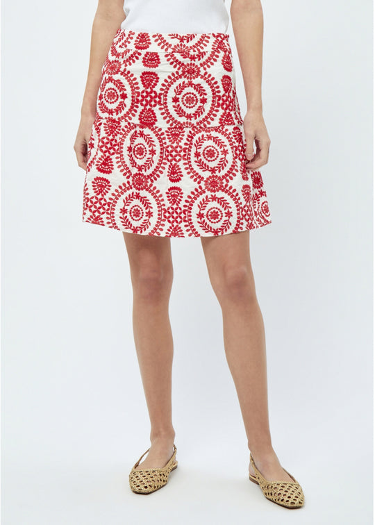 Minus Musia Skirt Lollipop Red Embroidery