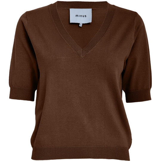 MSMilla V-Neck Knit Tee Tiramisu