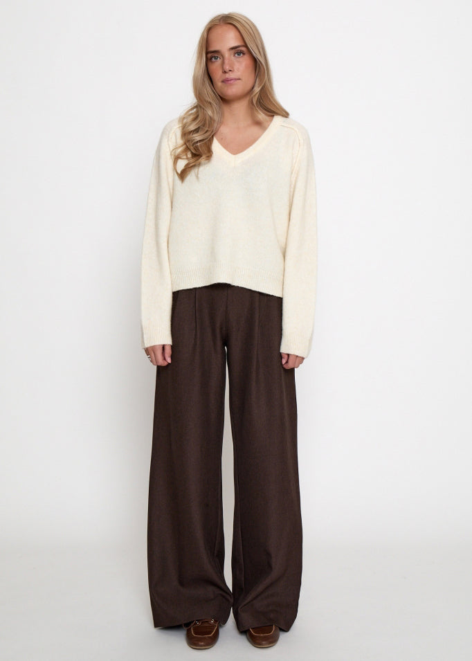 Peppercorn PCTirna RWS V-neck Pullover Fog Sand