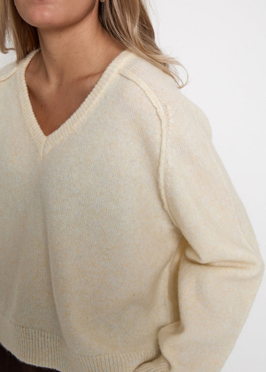 Peppercorn PCTirna RWS V-neck Pullover Fog Sand