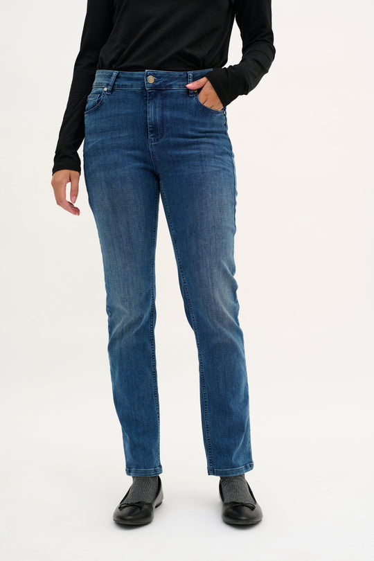 My Essential Wardrobe the Celina High straight medium blue