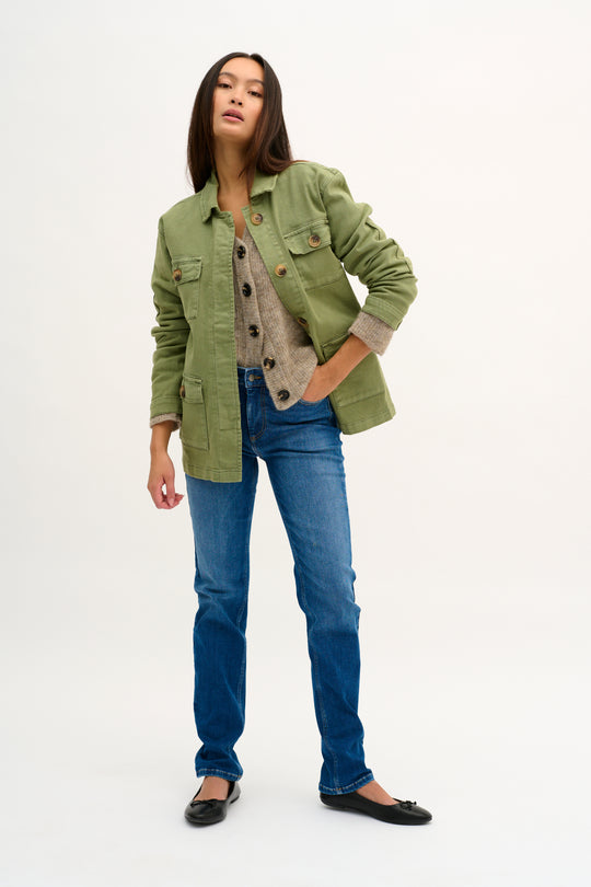 Pre-order ultimo uge 2. My Essential Wardrobe the Celina High straight medium blue