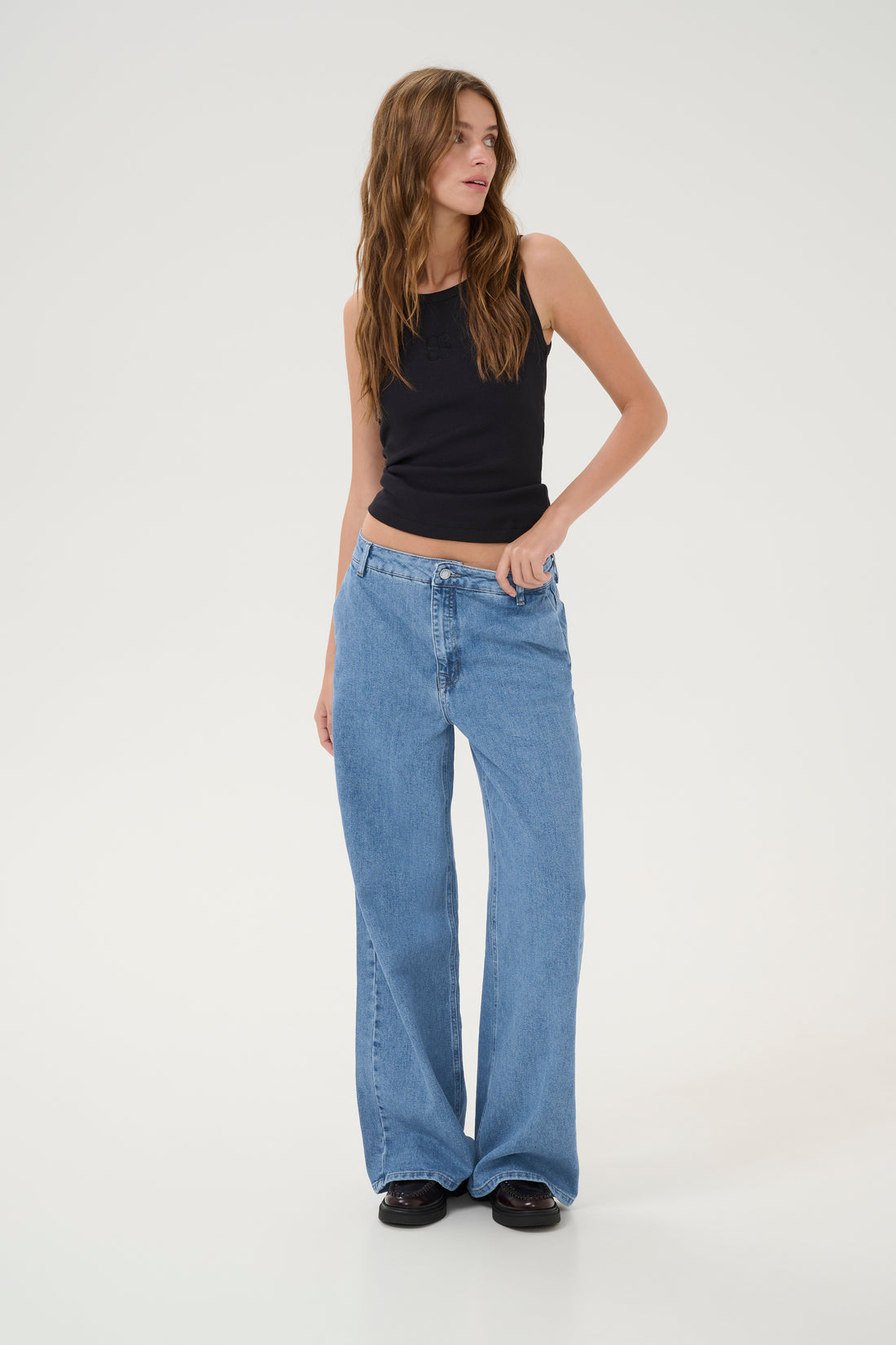 My Essential Wardrobe TusaMW 139 High Wide Y Medium Blue Retro Wash