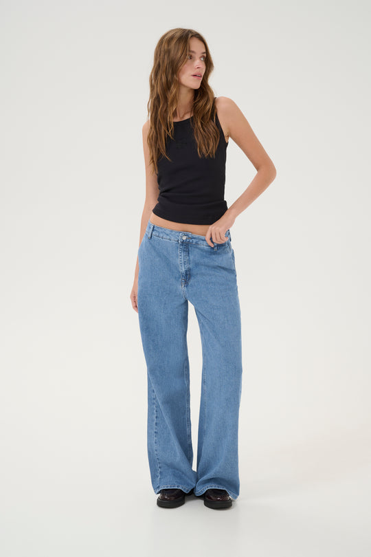 My Essential Wardrobe TusaMW 139 High Wide Y Medium Blue Retro Wash
