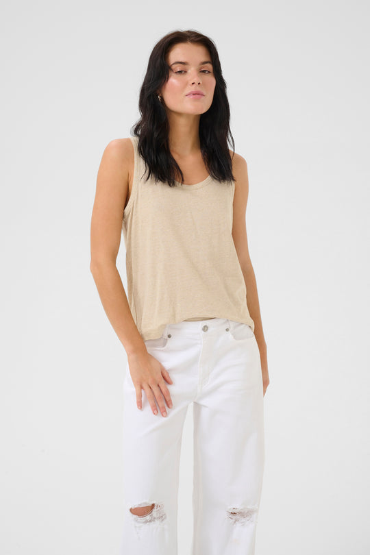 My Essential Wardrobe LisaMW Top Oatmeal Melange