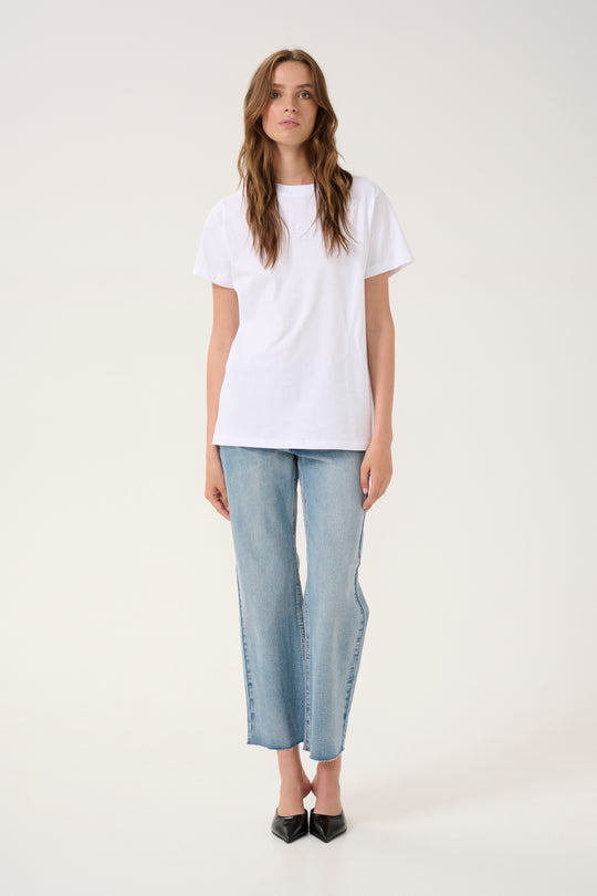 My Essential Wardrobe SeattleMW Logo Emb. Tee Bright White