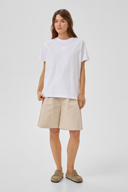 My Essential Wardrobe SeattleMW Logo Emb. Tee Bright White