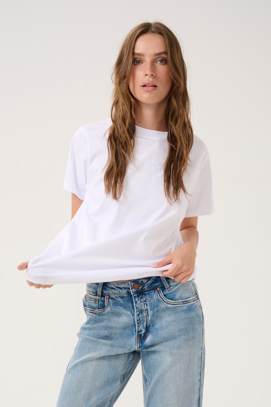 My Essential Wardrobe SeattleMW Logo Emb. Tee Bright White