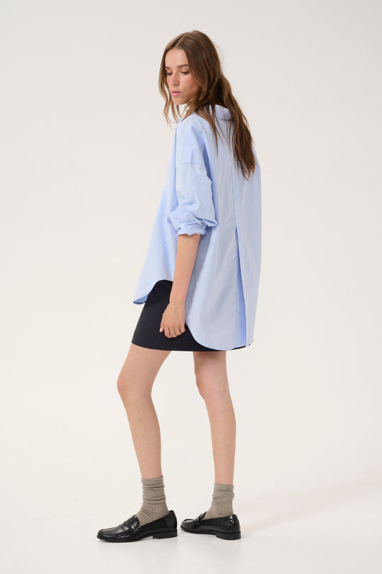 My Essential Wardrobe SunnaMW Boxy Shirt Kentucky Blue