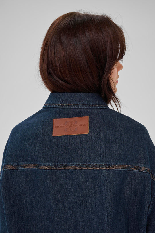 My Essential Wardrobe MWMalle 139 Deco Denim Jacket Dark Blue