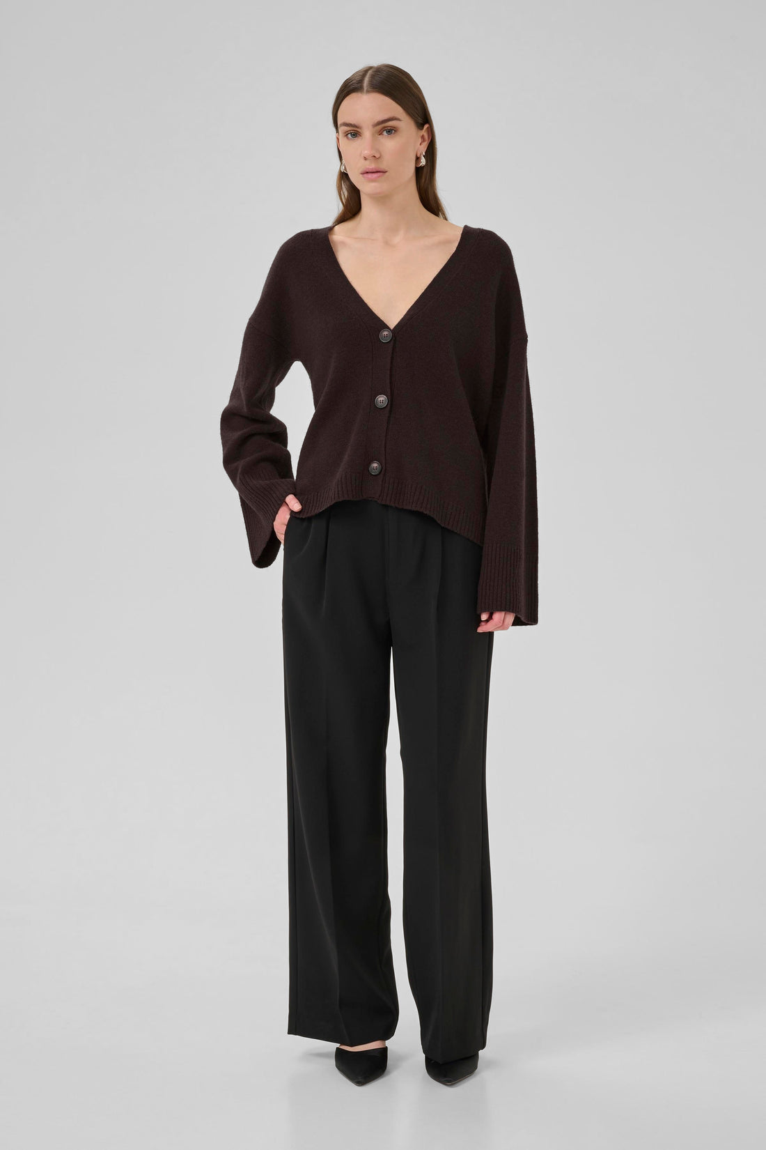 My Essential Wardrobe HuxiMW Wool Cardigan brown