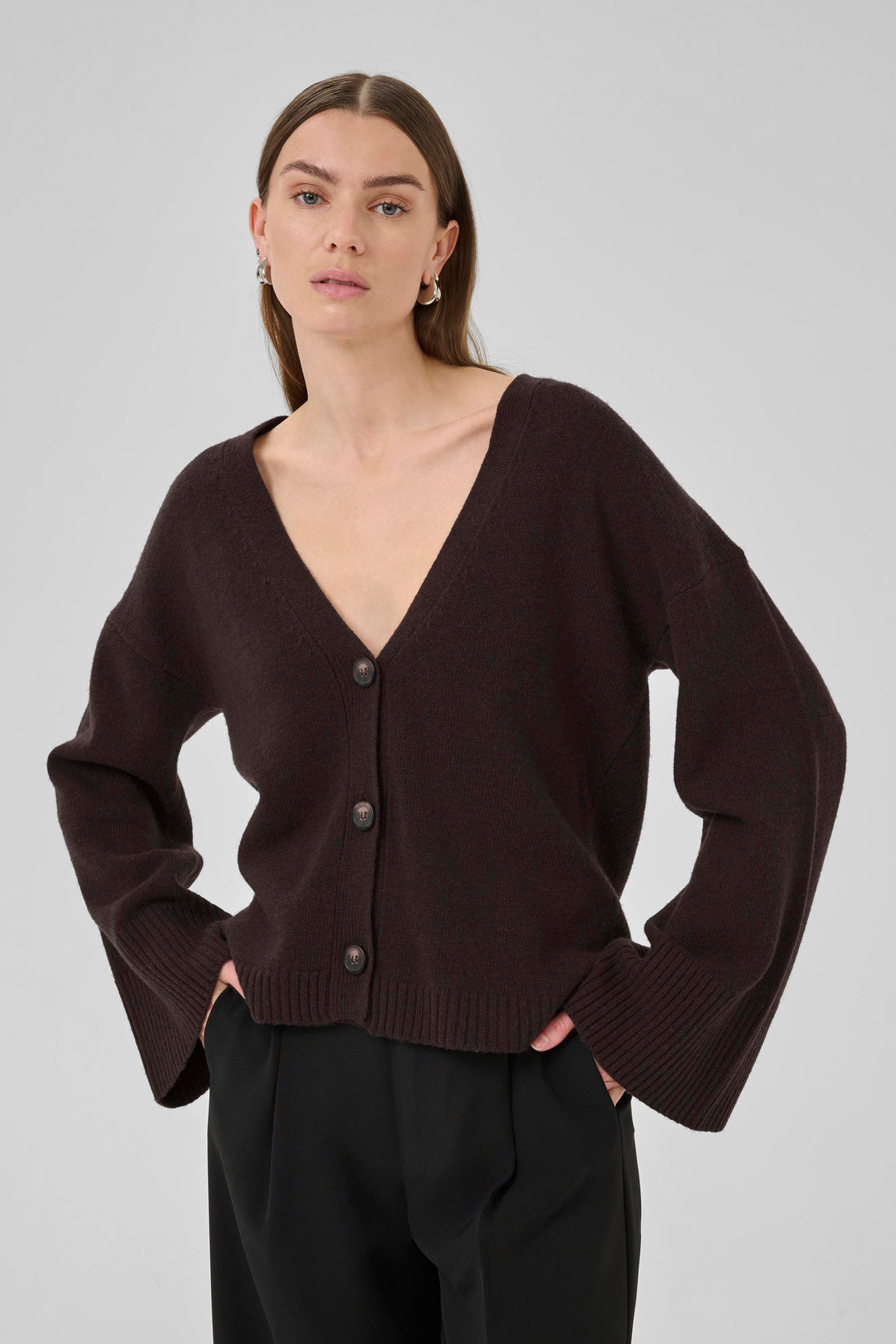 My Essential Wardrobe HuxiMW Wool Cardigan brown
