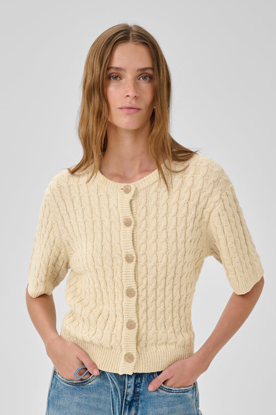 My Essential Wardrobe DivaMW Knit Cardigan Nature