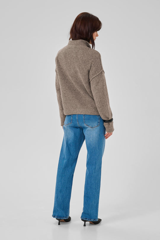 My Essential Wardrobe PalomaMW Polo Pullover Brown melange